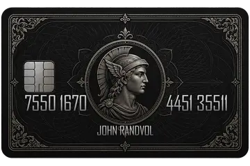 Premium card design in Bank Account Simulator