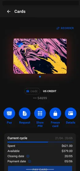 Bank Account Simulator app running on an iPhone