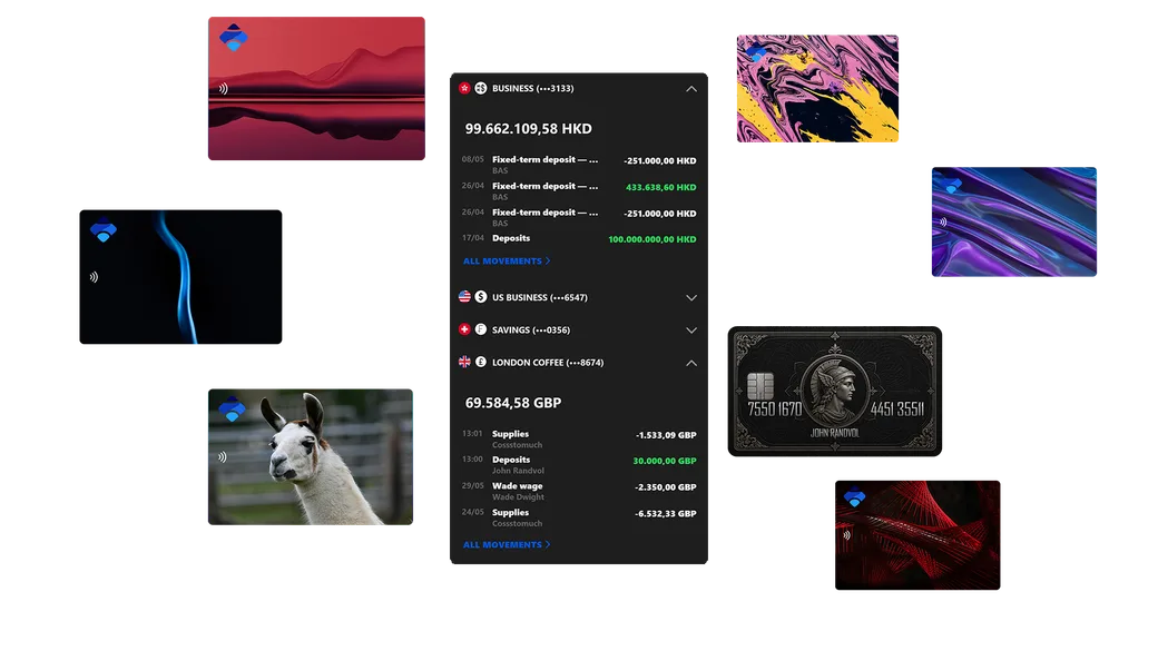 Main dashboard view in Bank Account Simulator